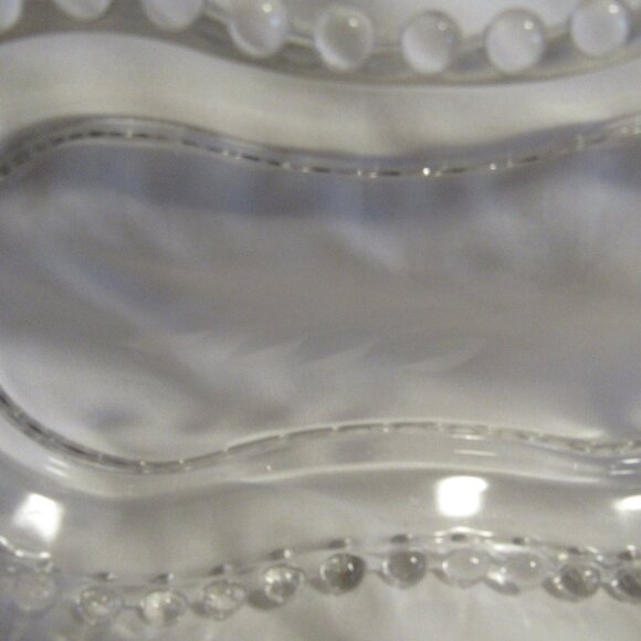 Vintage Imperial Candlewick Hughes Cornflower Etched Cream, Sugar and Tray J484 - Picture 4 of 9